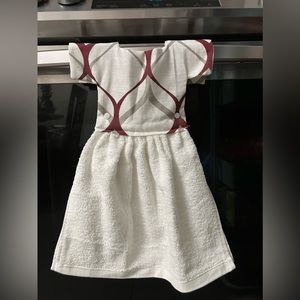 3 pieces: Apron, oven towel & fridge towel all hand made